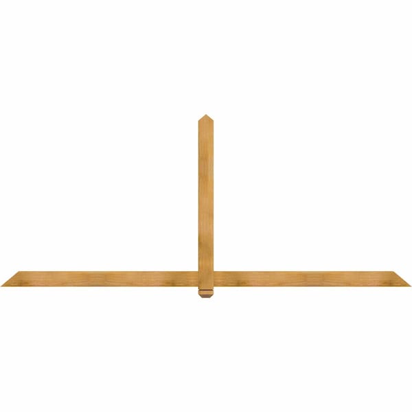 Ekena Millwork Eugene Rough Sawn Timber Gable Bracket, Western Red Cedar, 108"W x 45"H x 2"D x 4"F, 10/12 Pitch GBW108X45X0204EUG00RWR - main